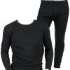 Mens Quality Thermal Underwear Long Sleeve Top and Long Johns FUL SET - Available in White / Blue / Charcoal and in Sizes Small / Medium / Large / X Large / XX Large (XX Large, Charcoal)