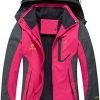 Diamond Candy Women's Waterproof Jacket Outdoor Hooded Raincoat