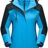TACVASEN Women's 3-in-1 Jackets Waterproof Fleece Jacket Outdoor Skiing Snowboarding Coat