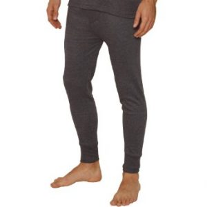 OCTAVE® Mens Thermal Underwear Long John / Long Underwear (Large, Charcoal)