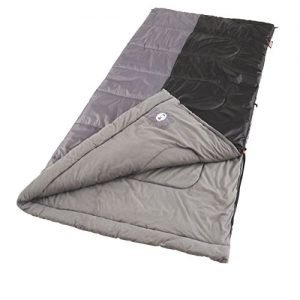 coleman biscayne 81x39 inch rectangle sleeping bag blck/grey