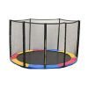 greenbay 6 8 10 12 13 14 ft foot replacement trampoline pad & net set | tri-colour uv resistant pvc top safety guard spring cover padding pads | safety enclosure net surround outdoor netting