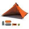 High-end gifts, gifts for husband and wife, gifts for boyfriend and girlfriend, Trekking Pole Tent Ultralight 1 Person 3 Season Tent, Lightweight Pyramid Tent for Mountaineering Hiking Camping