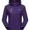 MAGCOMSEN Womens Outdoor Hiking Jackets Lightweight Waterproof Softshell Rain Jacket with Hood