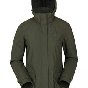 Mountain Warehouse Shetland Womens Waterproof Parka Jacket - Taped Seams Ladies Rain Jacket, Breathable Coat, Storm Flap, Adjustable - Best for Hiking, Outdoors, Walking