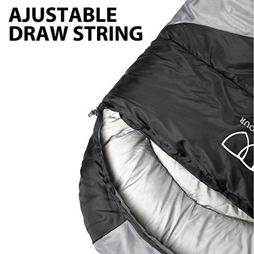 Mummy Sleeping Bag for Indoor and Outdoor - Great for Kids, Boys, Girls, Teens, Adults. Portable and Lightweight for 3-4 Season Camping, Hiking, Traveling, Backpacking and Outdoor - Image 5