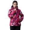 QINOS Mountaineering ski warm clothing,Winter outdoor leisure waterproof jacket,Soft and stylish insulated hiking trench coat,Hooded windbreaker raincoat,Purple-XXXL