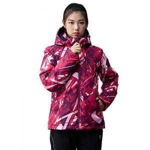 QINOS Mountaineering ski warm clothing,Winter outdoor leisure waterproof jacket,Soft and stylish insulated hiking trench coat,Hooded windbreaker raincoat,Purple-XXXL