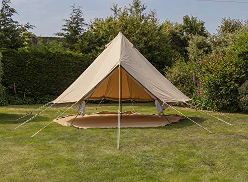Andes 4m 100% Cotton Canvas Bell Tent With Heavy Duty Zipped In Groundsheet, Camping, Glamping, Festival, Luxury Teepee - Image 9