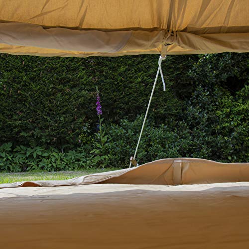 Andes 4m 100% Cotton Canvas Bell Tent With Heavy Duty Zipped In Groundsheet, Camping, Glamping, Festival, Luxury Teepee - Image 10