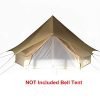 tenthome 4-season bell tent glamping waterproof cotton with roof stove jack hole for camping hiking christmas party beige
