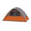 core unisex's dome family camping tent, orange, 11' x9'