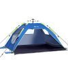 glymnis beach tent pop up 3-4 person hydraulic automatic beach sun shelter upf 50+ uv protection instant outdoor beach tent for camping hiking picnic