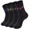 pack of 4 winter warm wool socks sports socks hiking knit crew socks for women