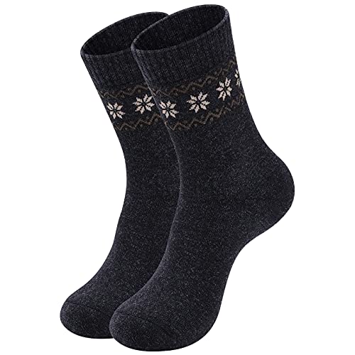 Pack of 4 Winter Warm Wool Socks Sports Socks Hiking Knit Crew Socks for Women - Image 5
