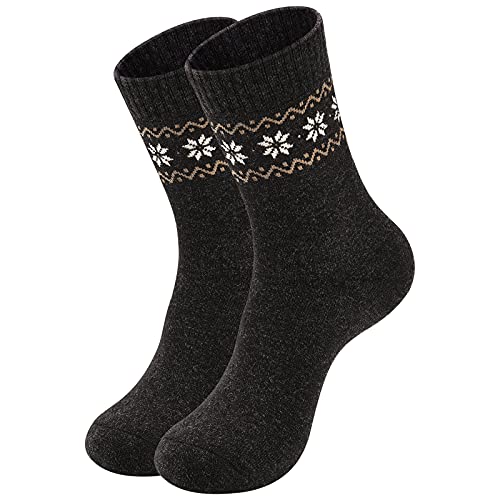 Pack of 4 Winter Warm Wool Socks Sports Socks Hiking Knit Crew Socks for Women - Image 6