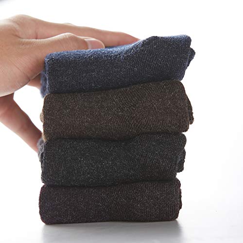 Pack of 4 Winter Warm Wool Socks Sports Socks Hiking Knit Crew Socks for Women - Image 7
