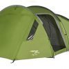 vango skye 400 4 person tent, easy-to-pitch family tent with large windows and lights-out bedroom area, treetops green