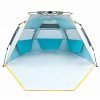 wolfwise 3-4 person easy up beach tent upf 50+ portable instant sun shelter canopy umbrella with extended zippered porch